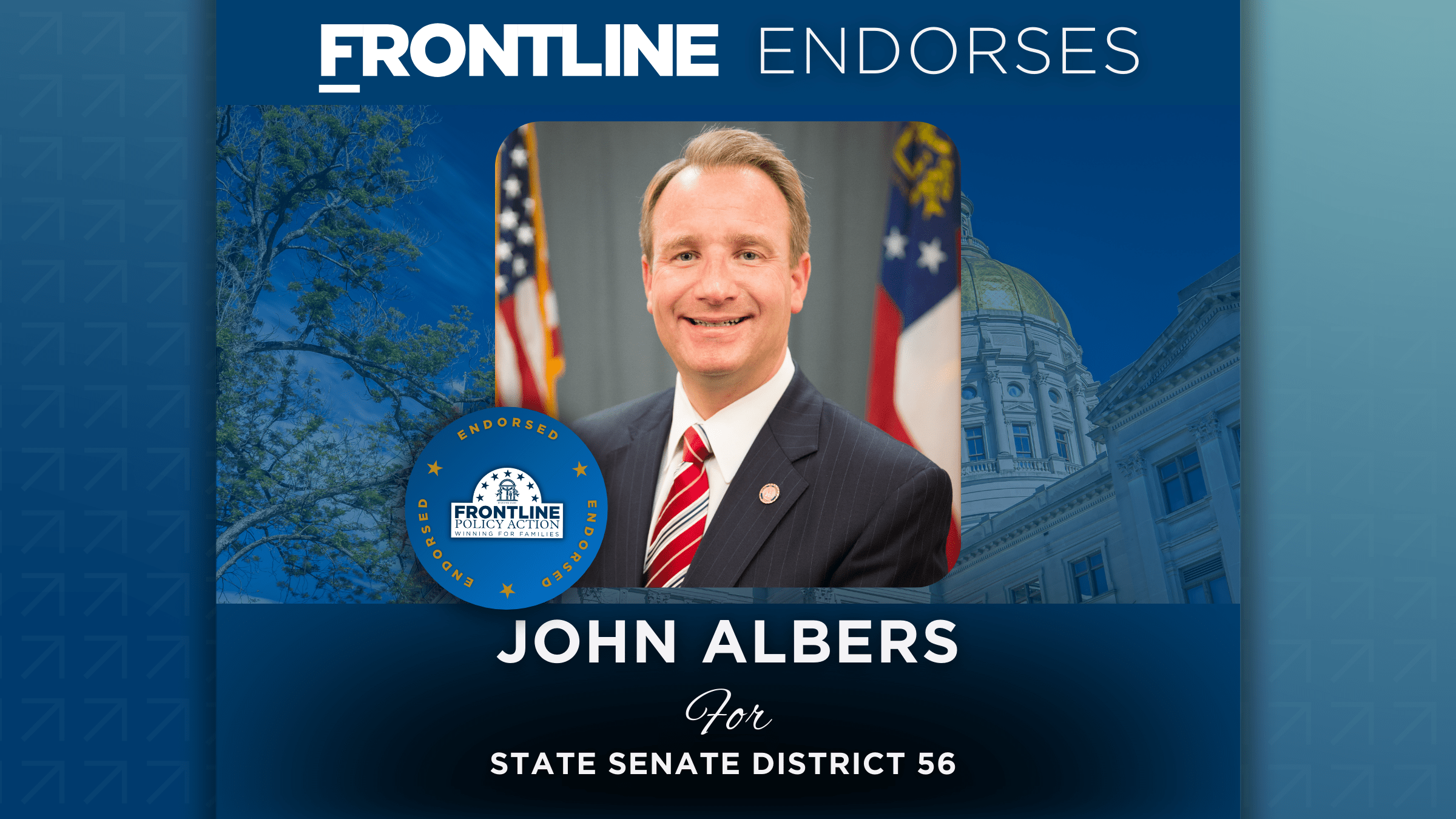 BREAKING: Frontline Endorses John Albers for Senate District 56