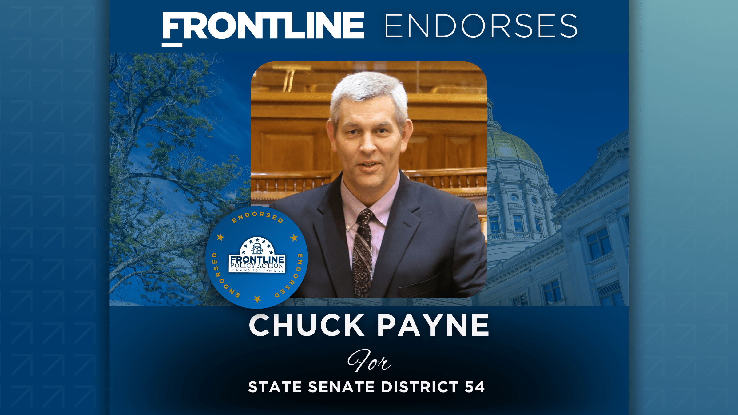 Reminder – Vote for Chuck Payne for State Senate District 54
