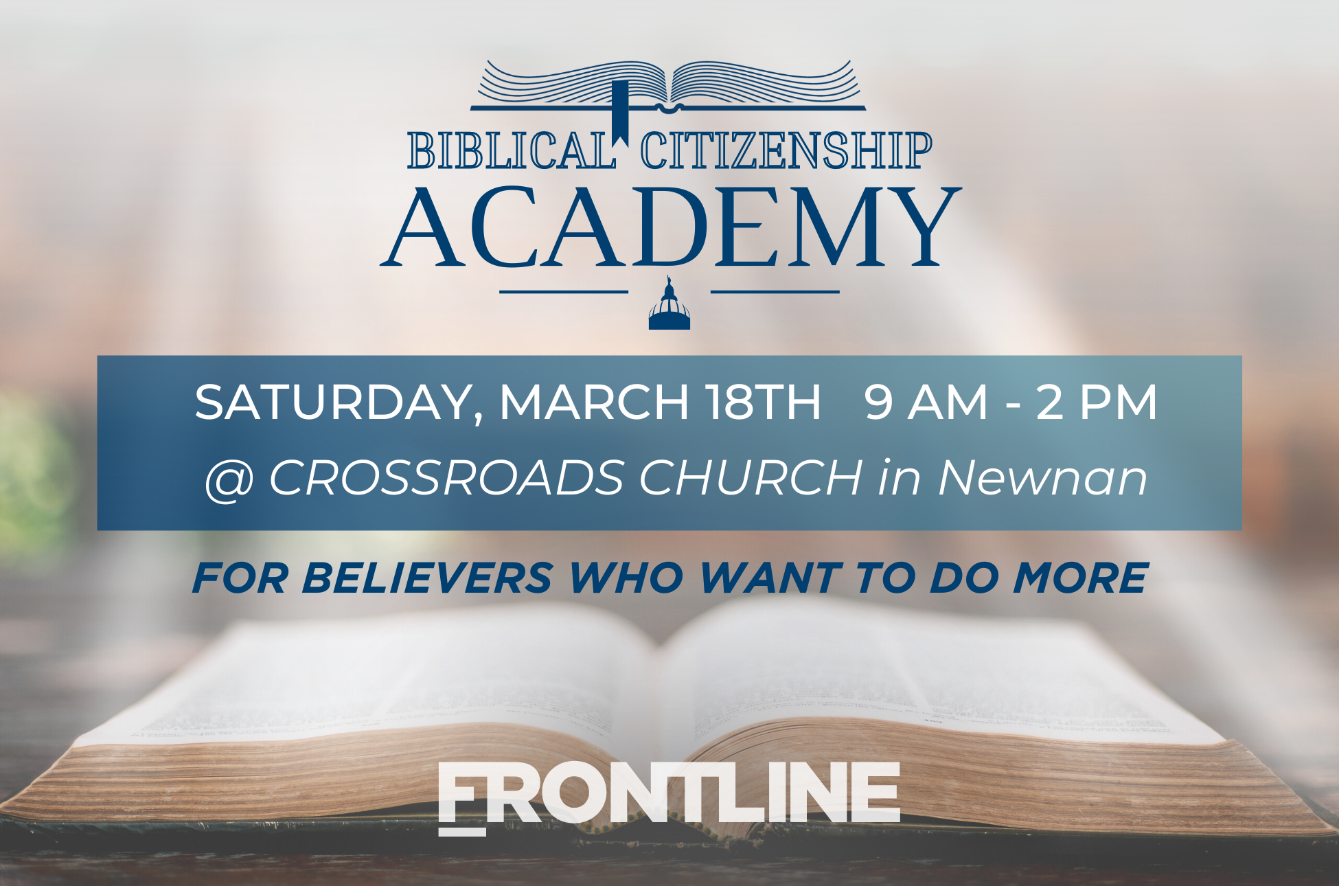 Join Us – Biblical Citizenship Academy on March 18th